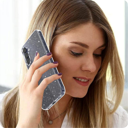 Case for Samsung Galaxy A15 5G A156 / A15 A155, Techsuit, SparkleSkin, Transparent
