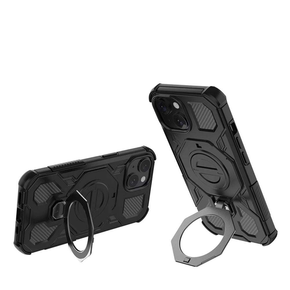 Custodia per Samsung Galaxy A16 5G A166 / A16 4G A165, Techsuit, Carbon Shield Pro, Nera