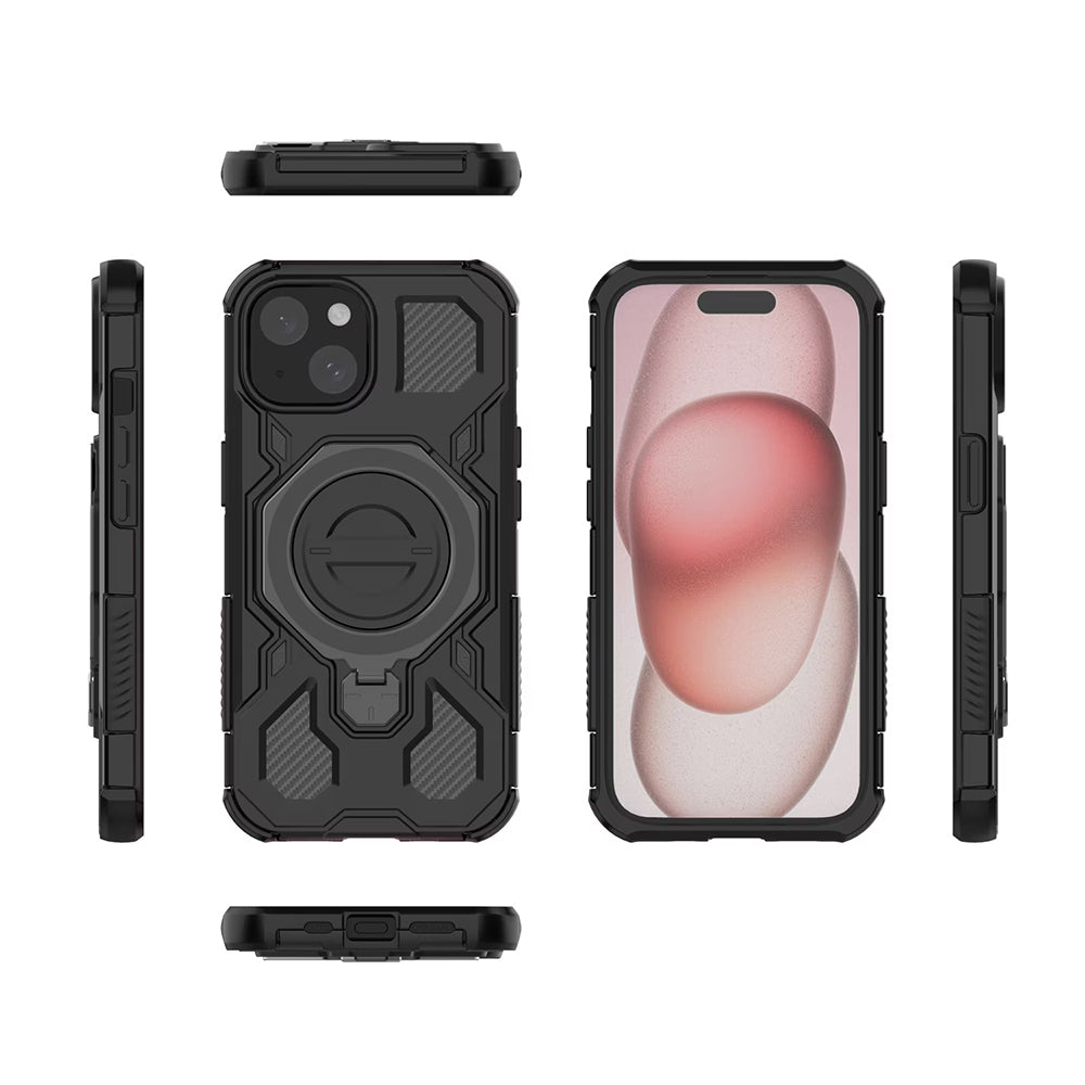 Custodia per Samsung Galaxy A16 5G A166 / A16 4G A165, Techsuit, Carbon Shield Pro, Nera
