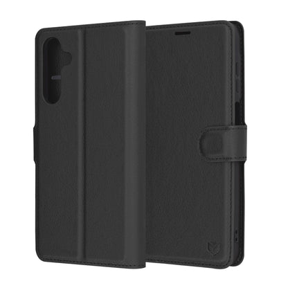 Custodia per Samsung Galaxy A16 5G A166 / A16 4G A165, Techsuit, Leather Folio, Nera