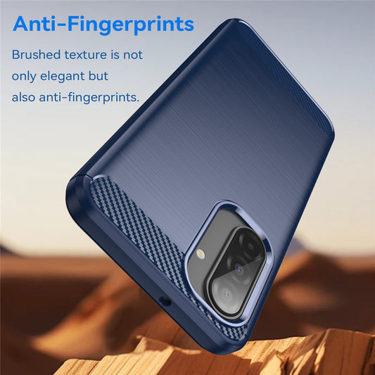 Custodia per Samsung Galaxy A17 5G, Techsuit, Carbonio, Blu