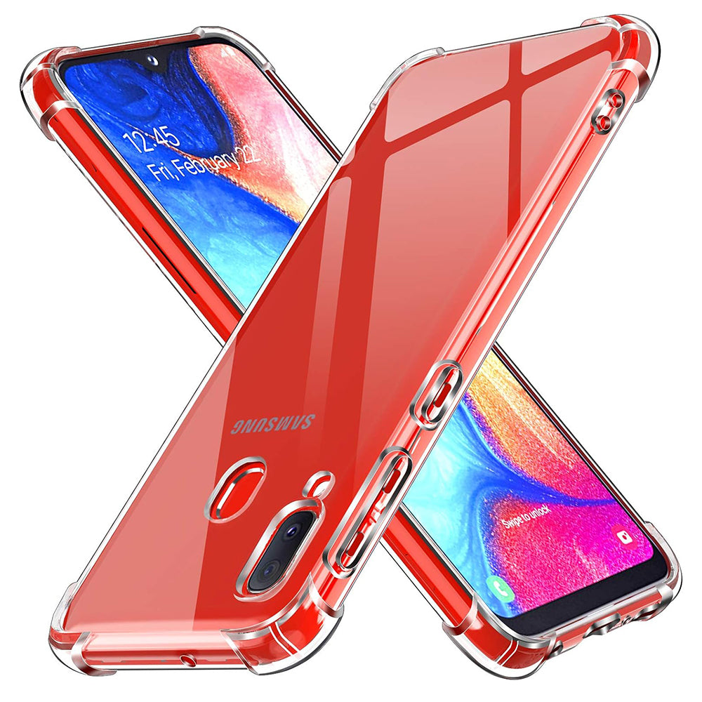 Custodia per Samsung Galaxy A20e A202, Techsuit, Shockproof Clear, Trasparente