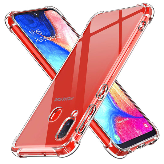 Custodia per Samsung Galaxy A20e A202, Techsuit, Shockproof Clear, Trasparente