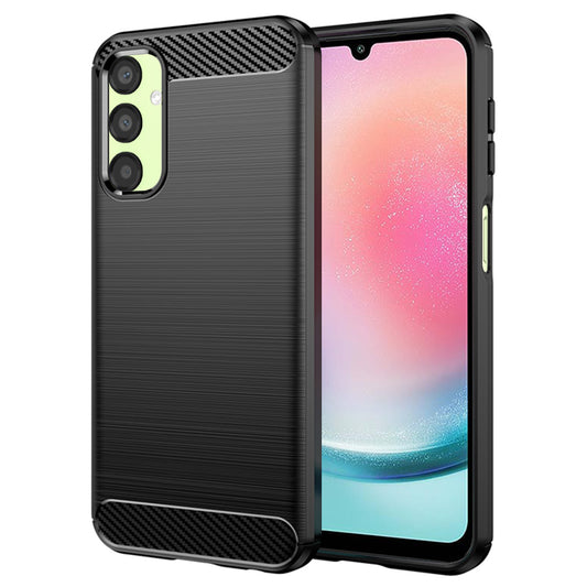 Custodia per Samsung Galaxy A24 4G A245, Techsuit, Carbonio, Nera