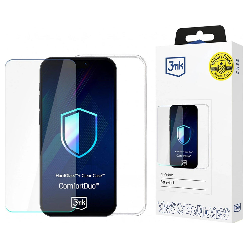 Custodia per Samsung Galaxy A26 A266, 3MK, ComfortDuo, Trasparente