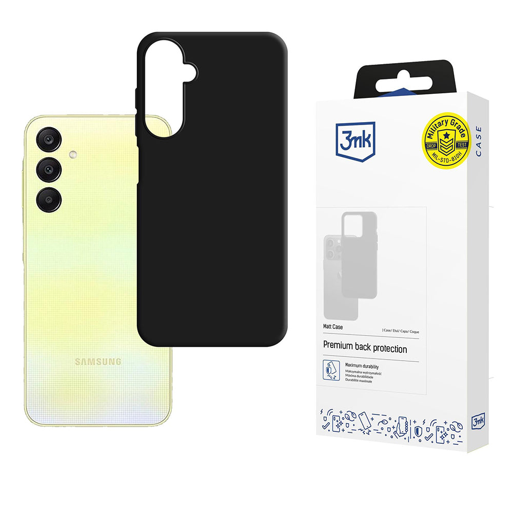 Custodia per Samsung Galaxy A26 A266, 3MK, Nera Opaca