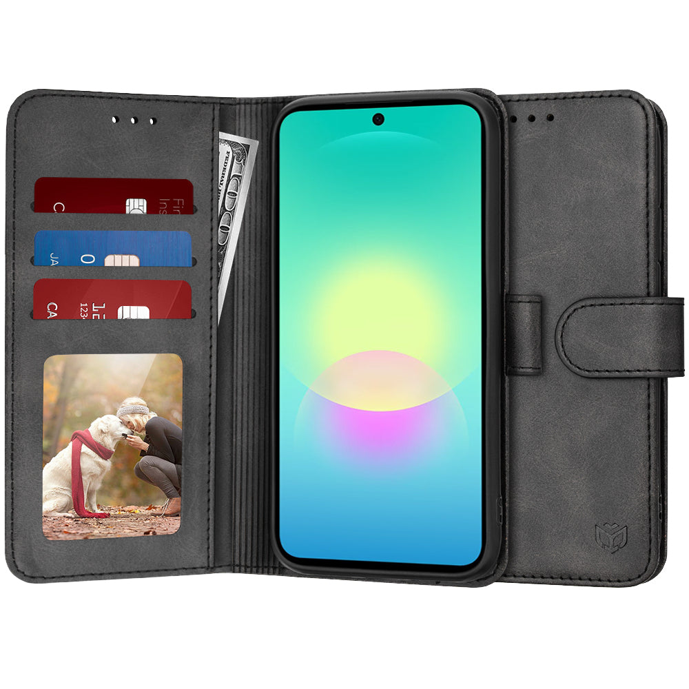 Custodia per Samsung Galaxy A27 5G, Techsuit, Diary Book, Nera