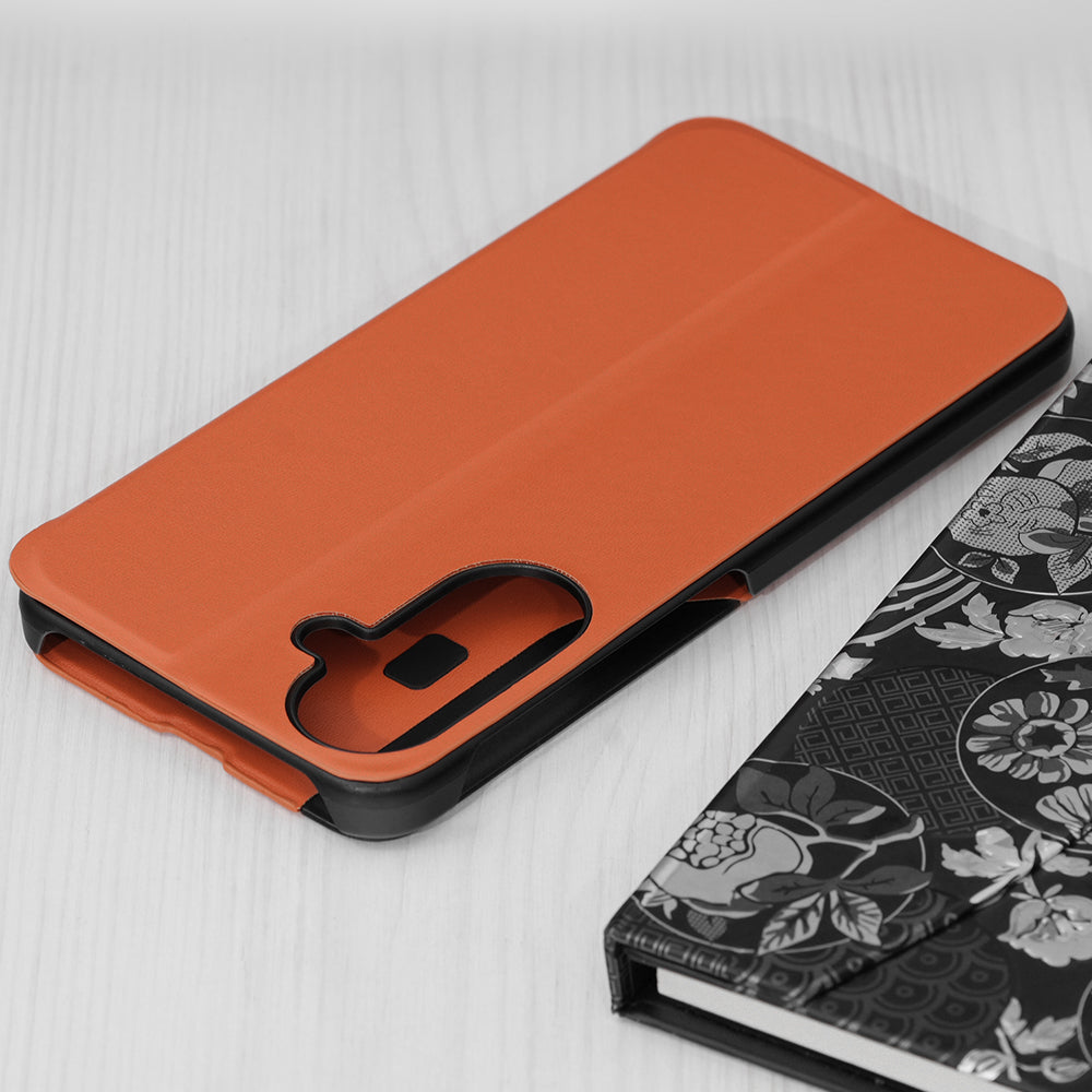Custodia per Samsung Galaxy A27 5G, Techsuit, eFold Nuovo Modello, Arancione