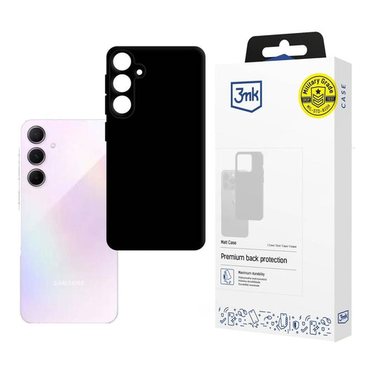 Custodia per Samsung Galaxy A35 5G A356, 3MK, Nera Opaca