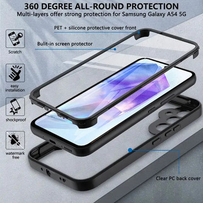 Custodia per Samsung Galaxy A35 5G A356, Techsuit, ColorVerse 360, Nera