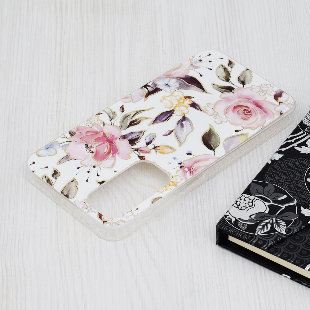 Custodia per Samsung Galaxy A35 5G A356, Techsuit, Marble, Bianca