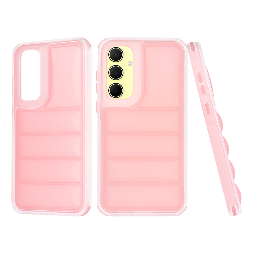 Custodia per Samsung Galaxy A35 5G A356, Techsuit, Wave Shield, Rosa