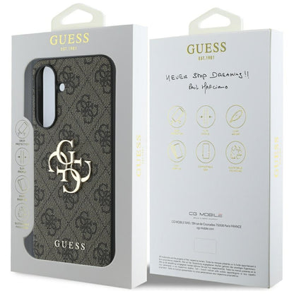 Custodia per Samsung Galaxy A36 A366, Guess, 4G Big Logo, Marrone