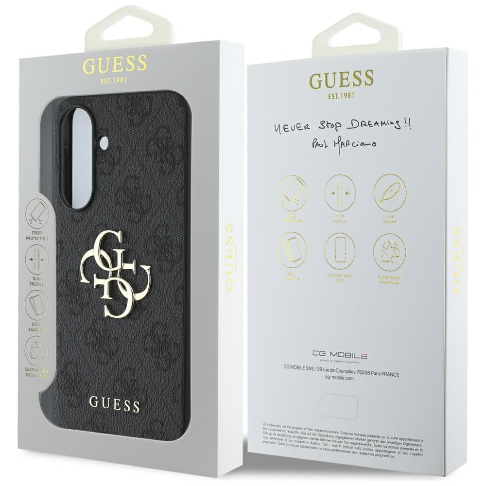 Custodia per Samsung Galaxy A36 A366, Guess, 4G Big Logo, Nera