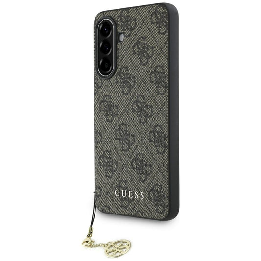 Custodia per Samsung Galaxy A36 A366, Guess, 4G Charm, Marrone