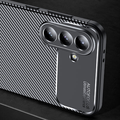 Custodia per Samsung Galaxy A36 A366, Techsuit, CarbonFiber, Nera