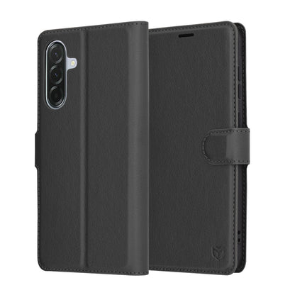 Custodia per Samsung Galaxy A36 A366, Techsuit, Leather Folio, Nera