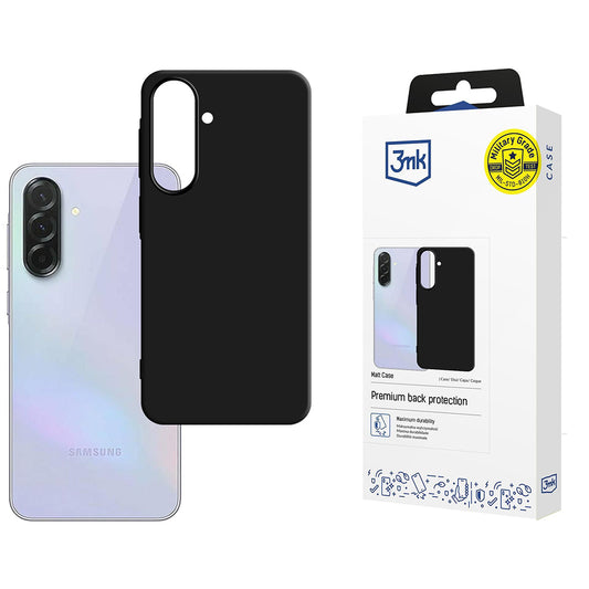Custodia per Samsung Galaxy A37 5G, 3MK, Nera Opaca