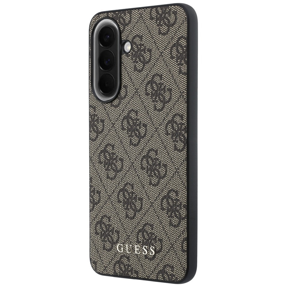 Custodia per Samsung Galaxy A37 5G, Guess, 4G Classic Logo Charm, Marrone