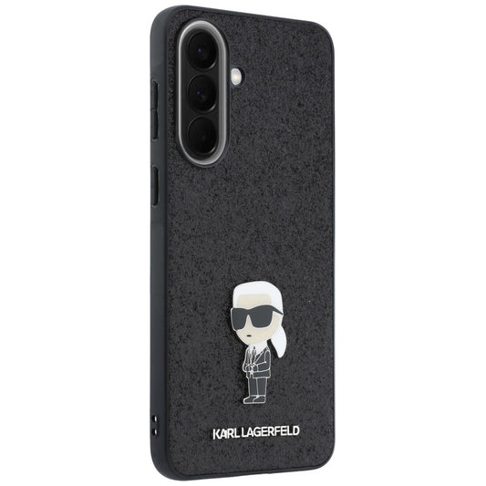 Custodia per Samsung Galaxy A37 5G, Karl Lagerfeld, Glitter Fixed Ikonik Karl, Nera