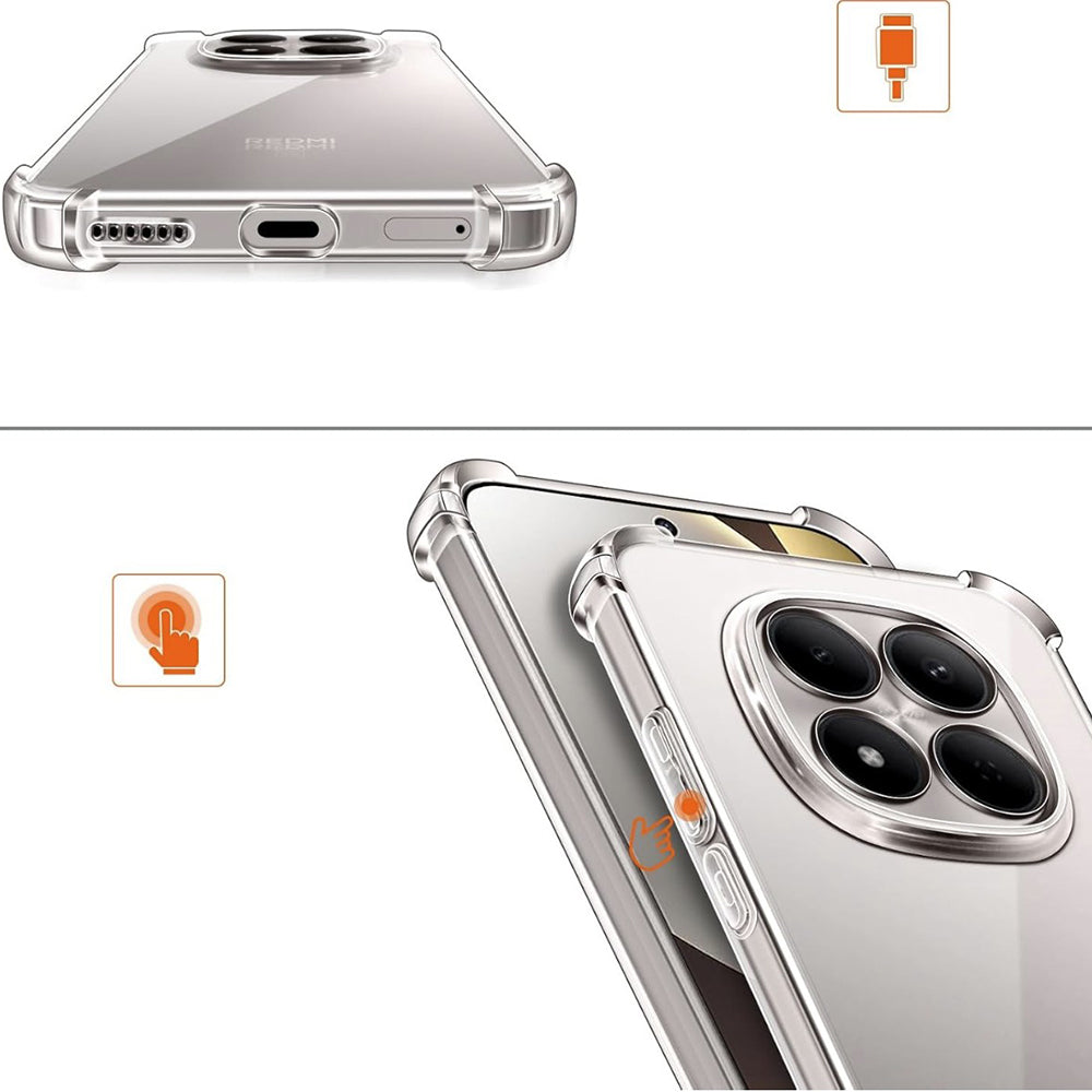 Custodia per Samsung Galaxy A37 5G, Techsuit, Shockproof Clear, Trasparente