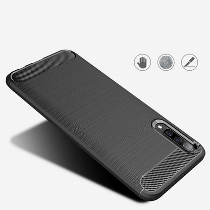 Custodia per Samsung Galaxy A50s A507 / A30s A307 / A50 A505, Techsuit, Carbonio, Nera