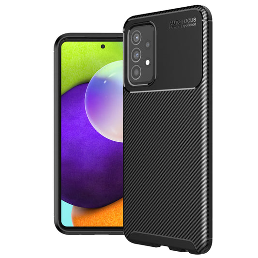 Custodia per Samsung Galaxy A52s 5G A528 / A52 5G A526 / A52 A525, Techsuit, CarbonFiber, Nera