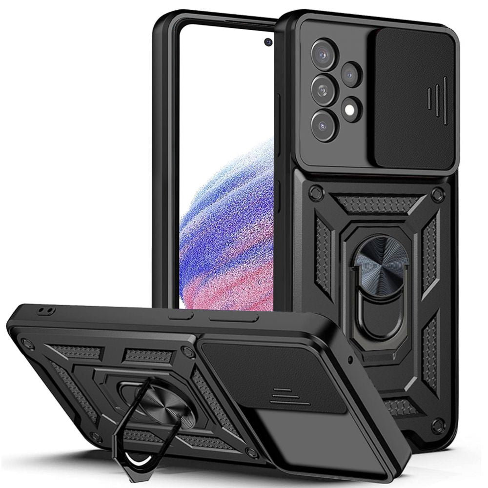 Custodia per Samsung Galaxy A53 5G A536, Techsuit, CamShield, Nera