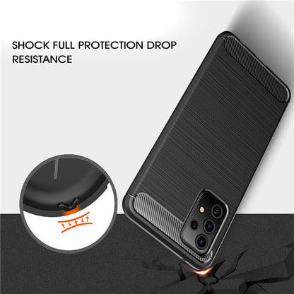Custodia per Samsung Galaxy A53 5G A536, Techsuit, Carbonio, Nera