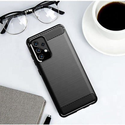 Custodia per Samsung Galaxy A53 5G A536, Techsuit, Carbonio, Nera