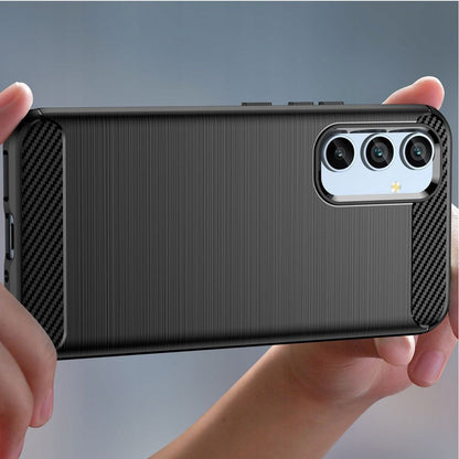 Custodia per Samsung Galaxy A54 A546, Techsuit, Carbonio, Nera