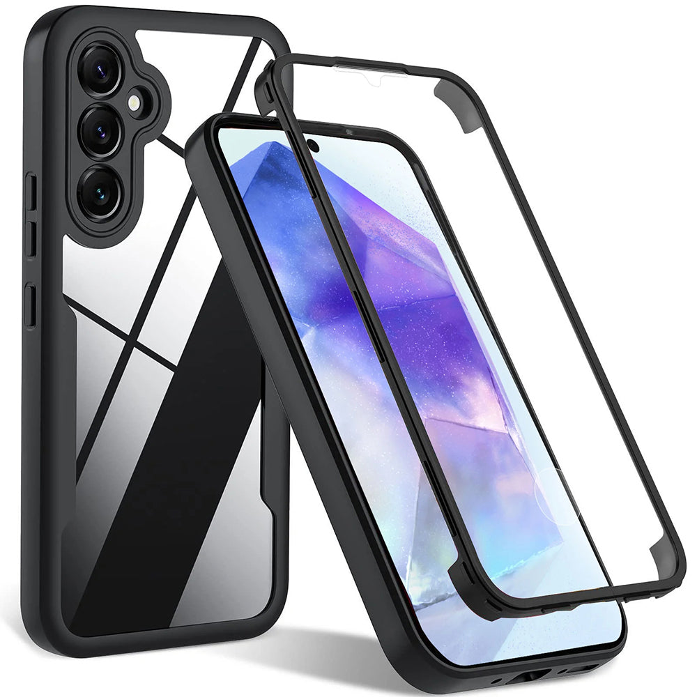 Custodia per Samsung Galaxy A54 A546, Techsuit, ColorVerse 360, Nera