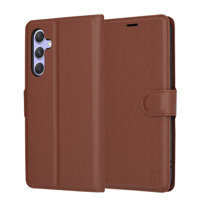 Custodia per Samsung Galaxy A54 A546, Techsuit, Leather Folio, Marrone