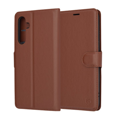 Custodia per Samsung Galaxy A54 A546, Techsuit, Leather Folio, Marrone