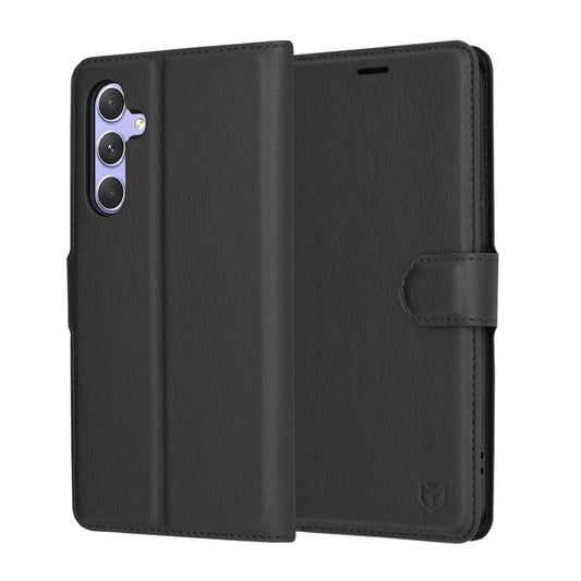 Custodia per Samsung Galaxy A54 A546, Techsuit, Leather Folio, Nera