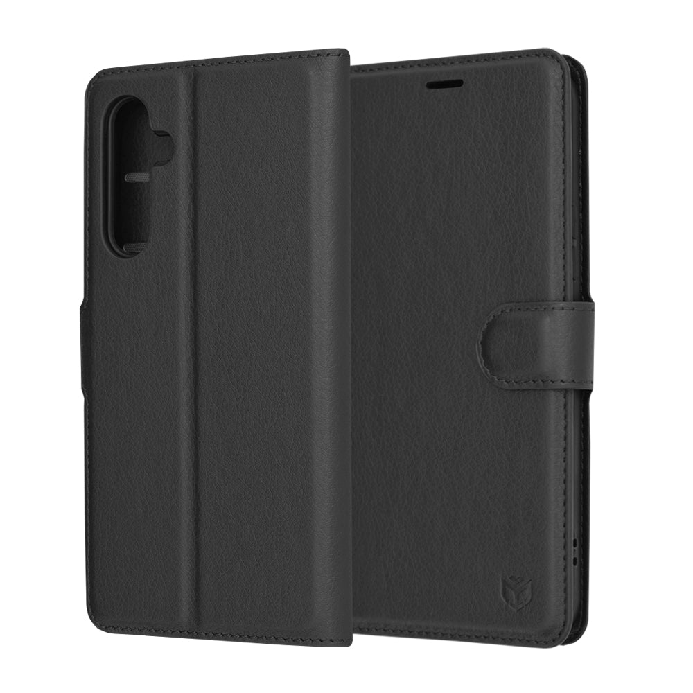 Custodia per Samsung Galaxy A54 A546, Techsuit, Leather Folio, Nera