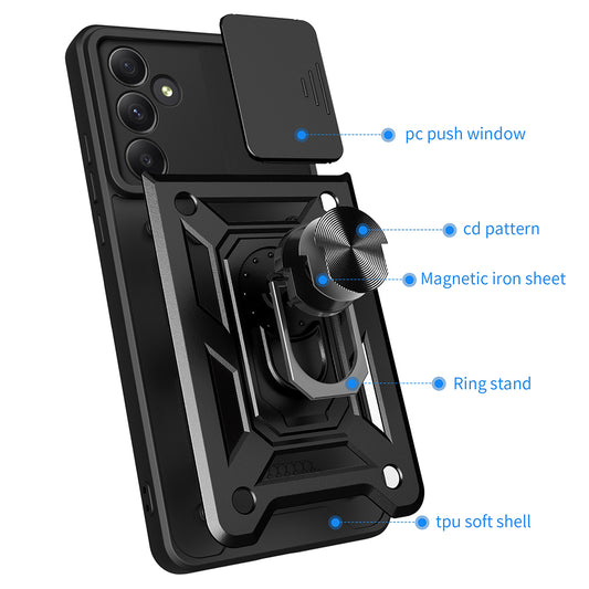Custodia per Samsung Galaxy A55 5G A556, Techsuit, CamShield, Blu