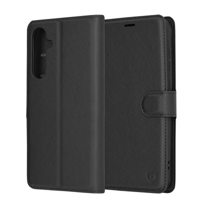 Custodia per Samsung Galaxy A55 5G A556, Techsuit, Leather Folio, Nera