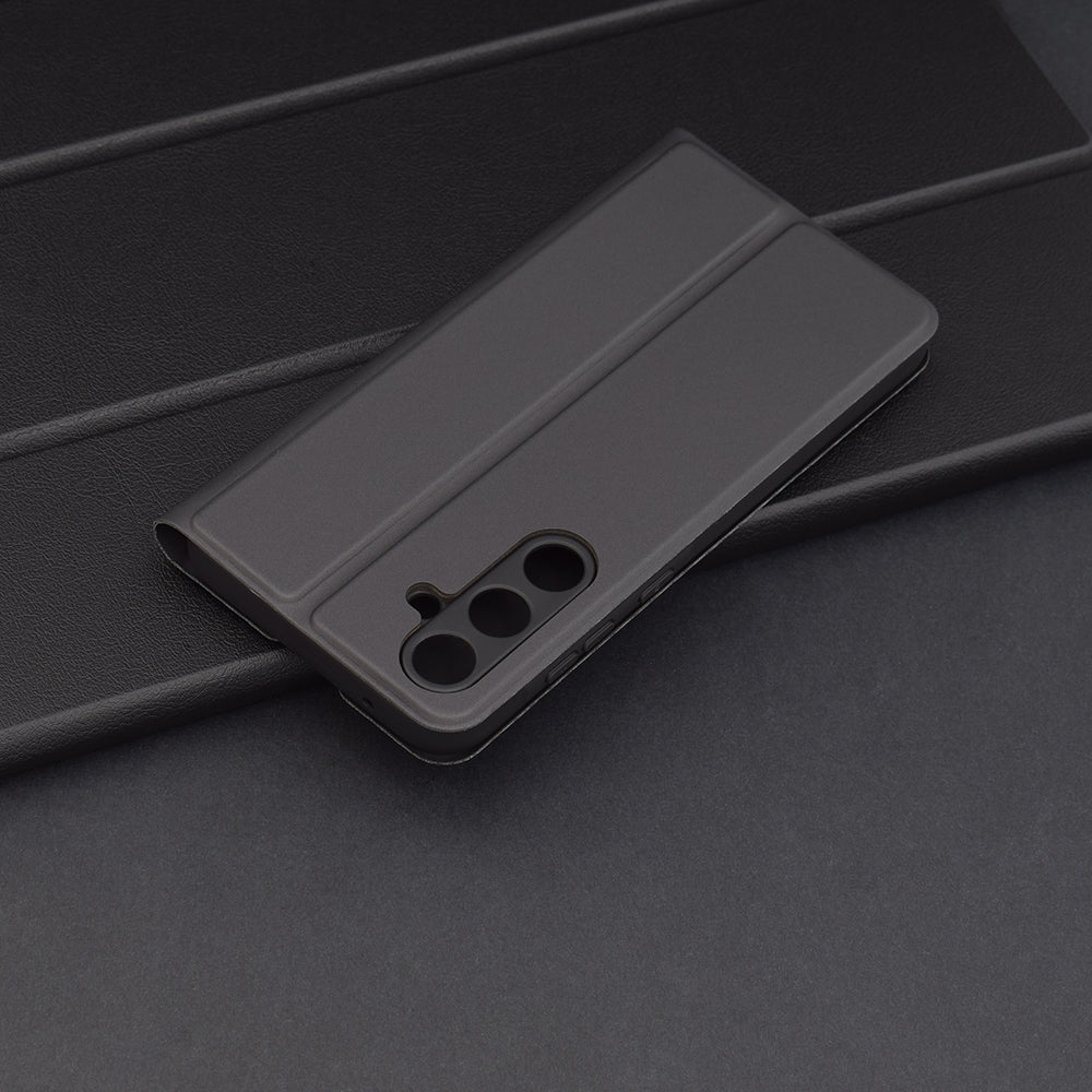Custodia per Samsung Galaxy A55 5G A556, Techsuit, Magskin Book, Nera