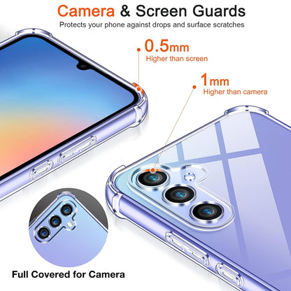 Custodia per Samsung Galaxy A55 5G A556, Techsuit, Shockproof Clear, Trasparente