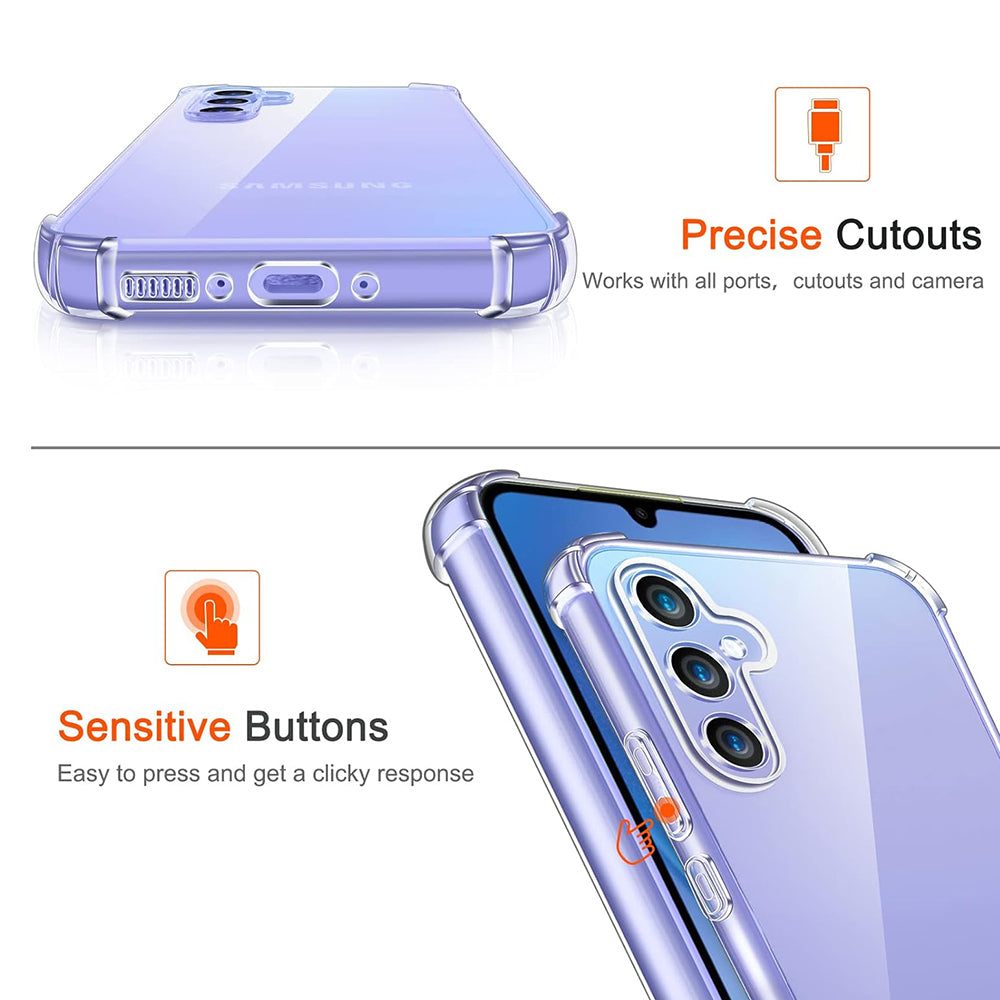 Custodia per Samsung Galaxy A55 5G A556, Techsuit, Shockproof Clear, Trasparente