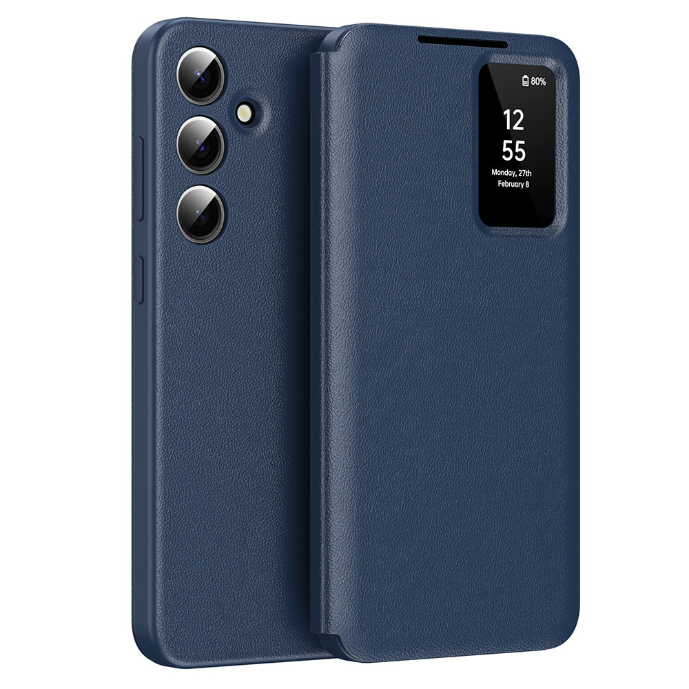 Custodia per Samsung Galaxy A55 5G A556, Techsuit, SmartView, Blu
