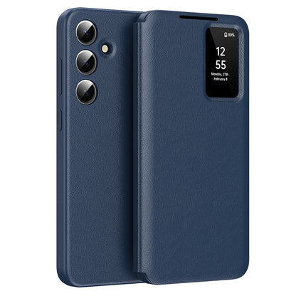 Custodia per Samsung Galaxy A55 5G A556, Techsuit, SmartView, Blu