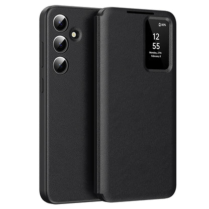 Custodia per Samsung Galaxy A55 5G A556, Techsuit, SmartView, Nera