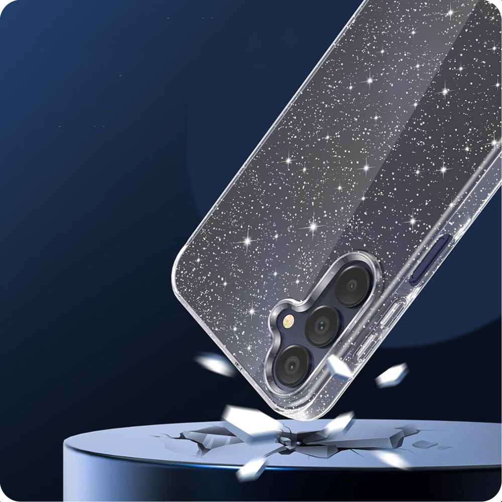 Custodia per Samsung Galaxy A55 5G A556, Techsuit, SparkleSkin, Trasparente