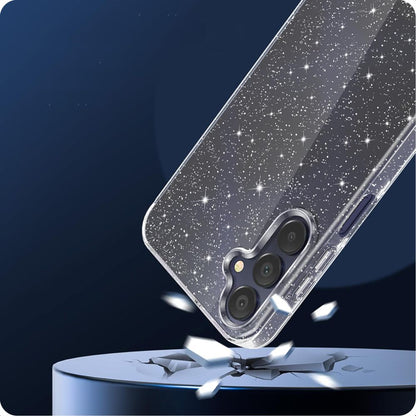 Custodia per Samsung Galaxy A55 5G A556, Techsuit, SparkleSkin, Trasparente