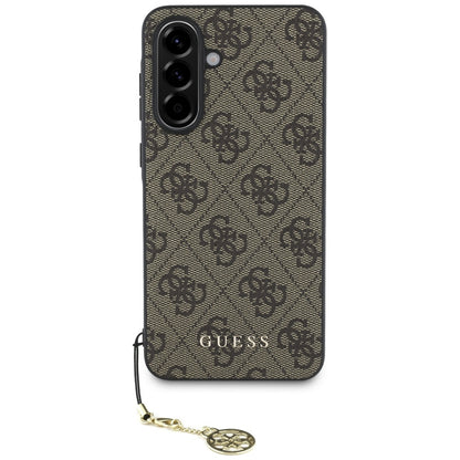 Custodia per Samsung Galaxy A56 A566, Guess, 4G Charm, Marrone