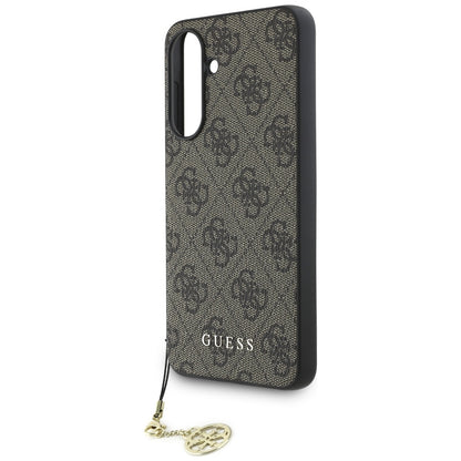 Custodia per Samsung Galaxy A56 A566, Guess, 4G Charm, Marrone
