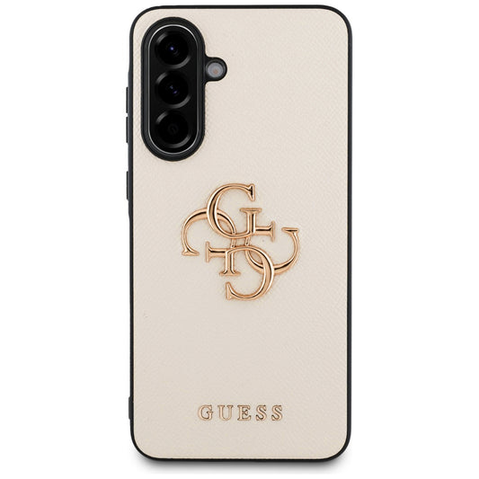 Custodia per Samsung Galaxy A56 A566, Guess, 4G Grained Big and Classic Logo, Beige