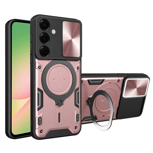 Custodia per Samsung Galaxy A56 A566, Techsuit, CamGuard Pro, Rosa Dorato